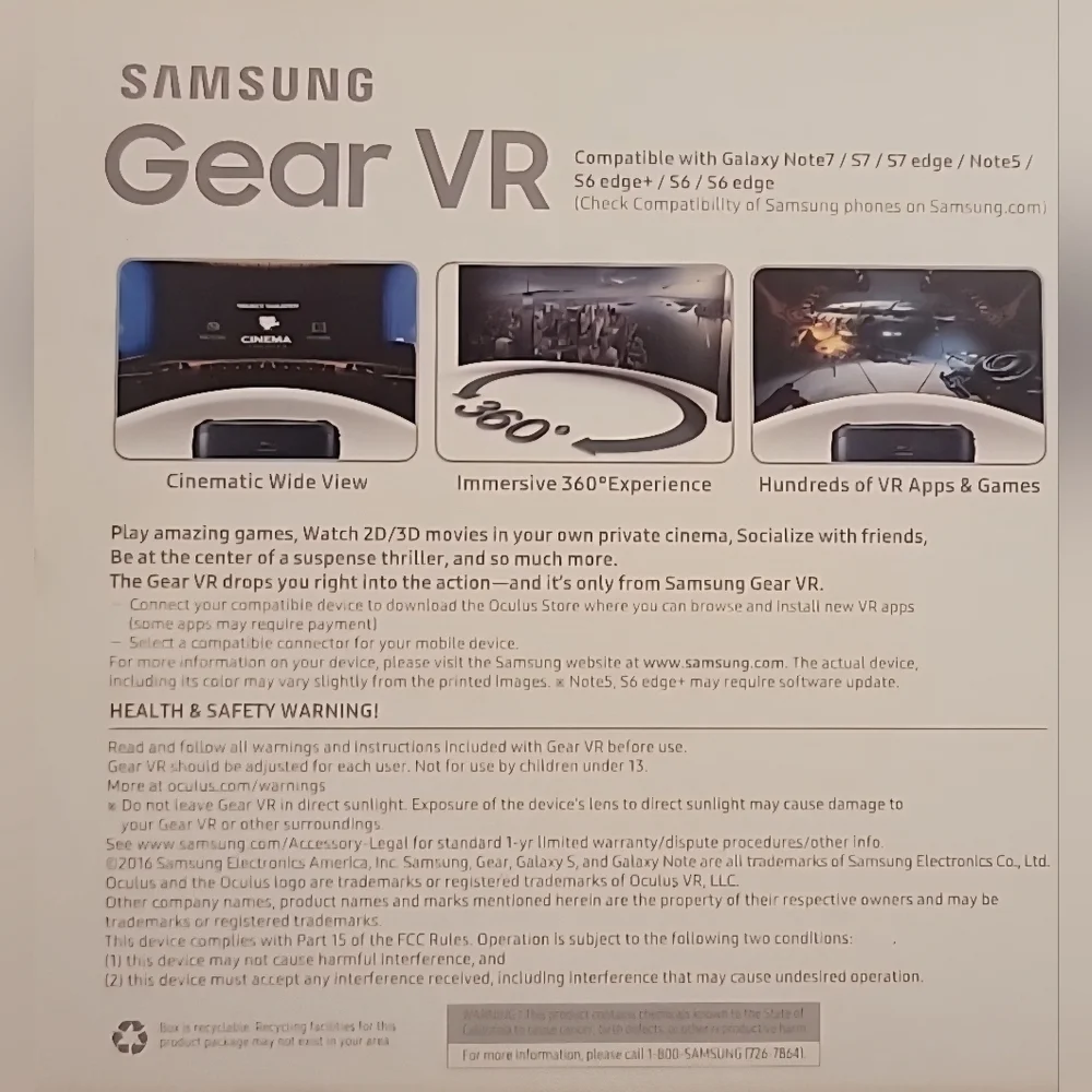 Samsung Gear VR Headset